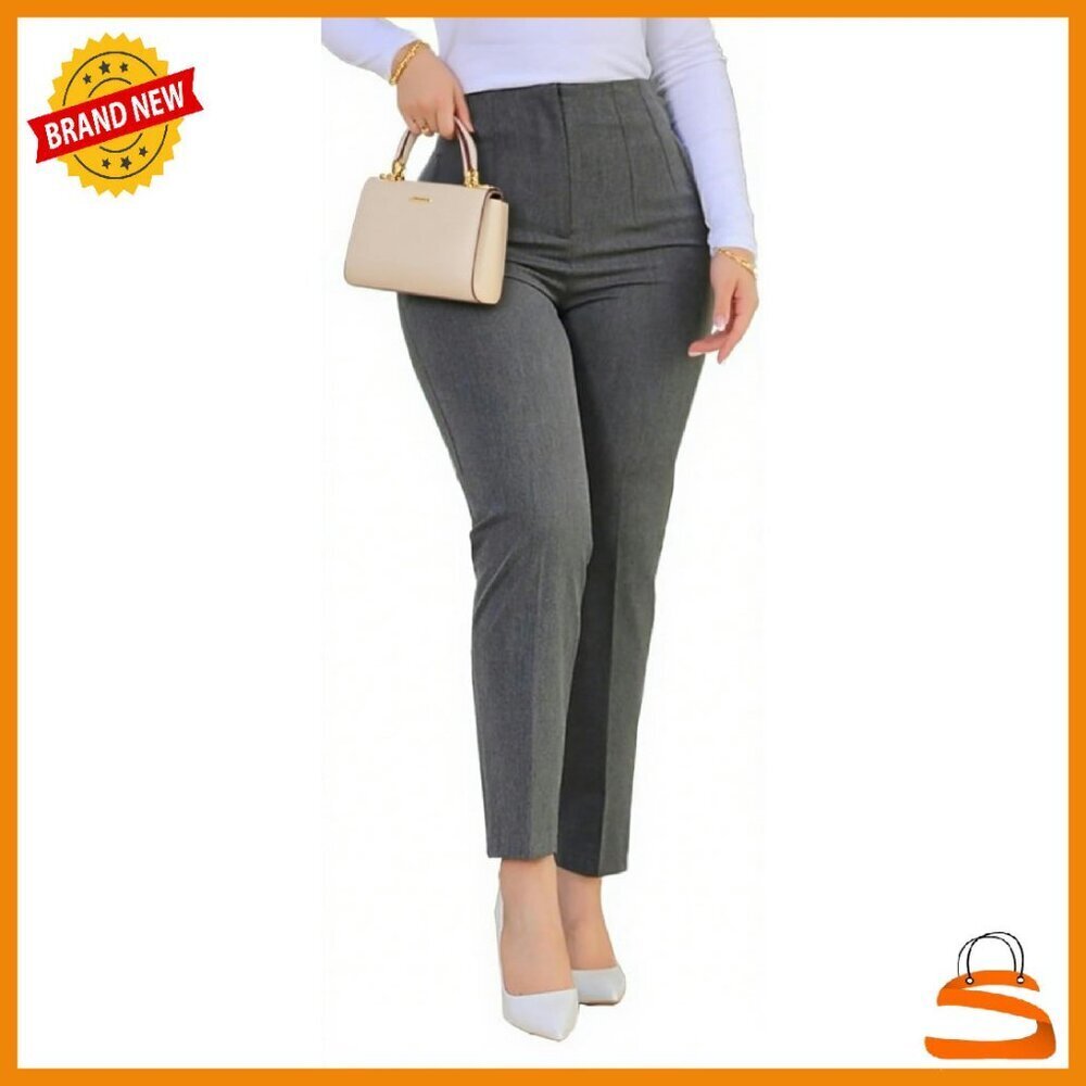 High Waisted Skinny Pants Polyester Spandex Work Casual Trousers
